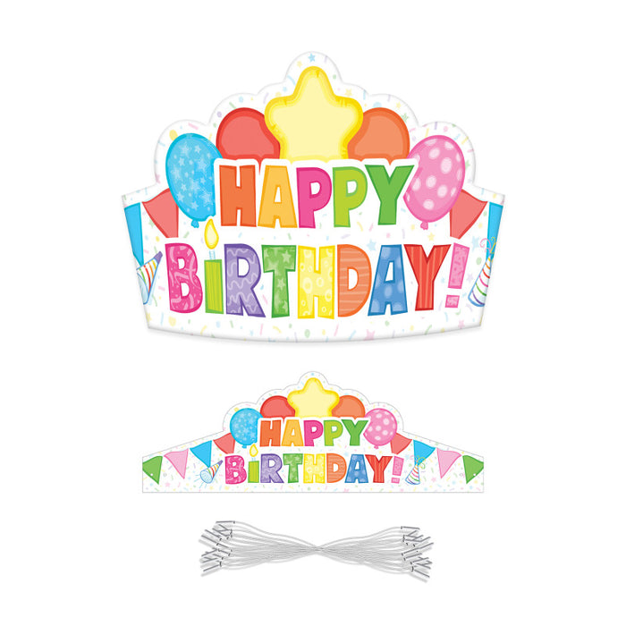 Carson Dellosa Education CD-101100 Happy Birthday Crowns, Pack of 30