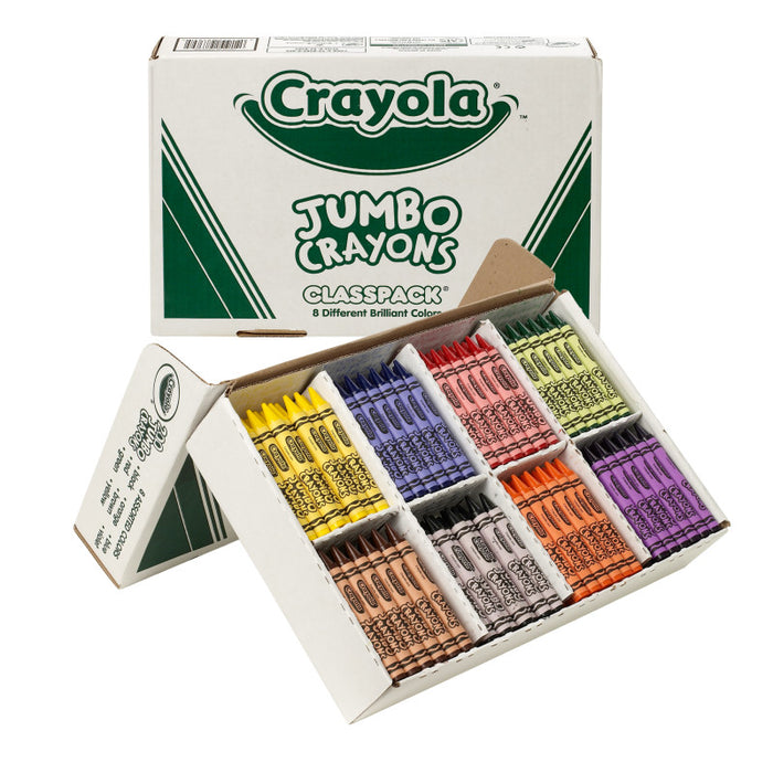 Crayola BIN8389 Crayon Classpack, Jumbo Size, 8 Colors, 200 Count