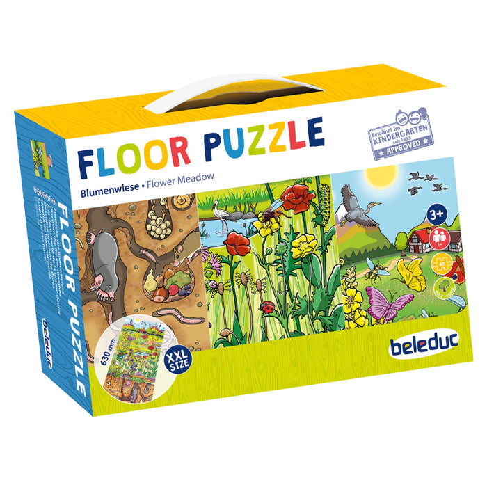 Beleduc PLWB16212 Discover The Flower Meadow Floor Puzzle