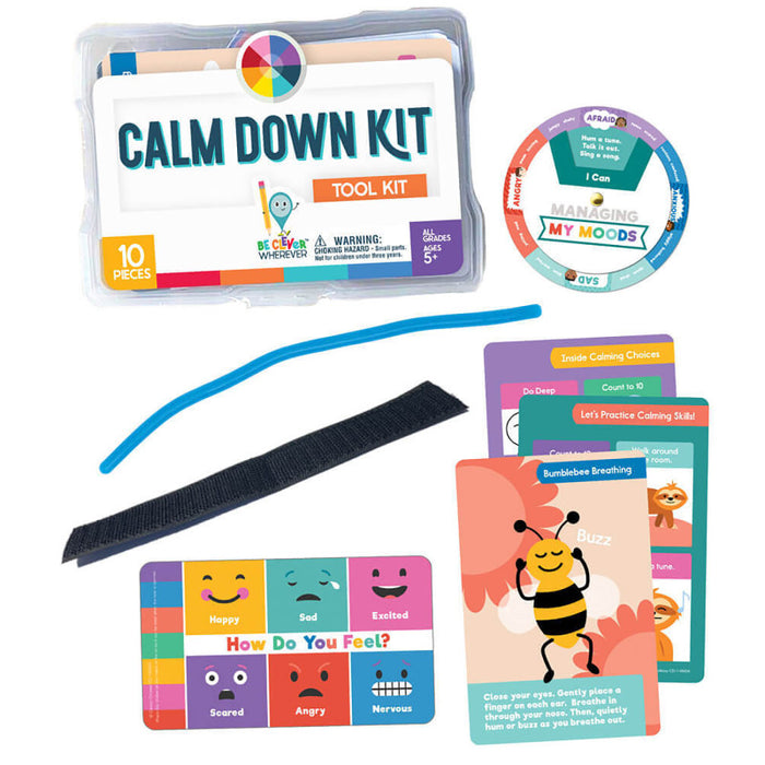 Carson Dellosa Education CD-146056 Be Clever Wherever Calm Down Kit Manipulative, Grade K-5