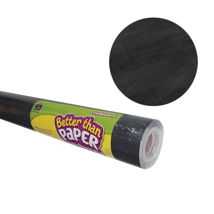 Teacher Created Resources TCR6328 Better Than Paper Bulletin Board Roll, 4' x 12', Chalkboard, 4 Rolls