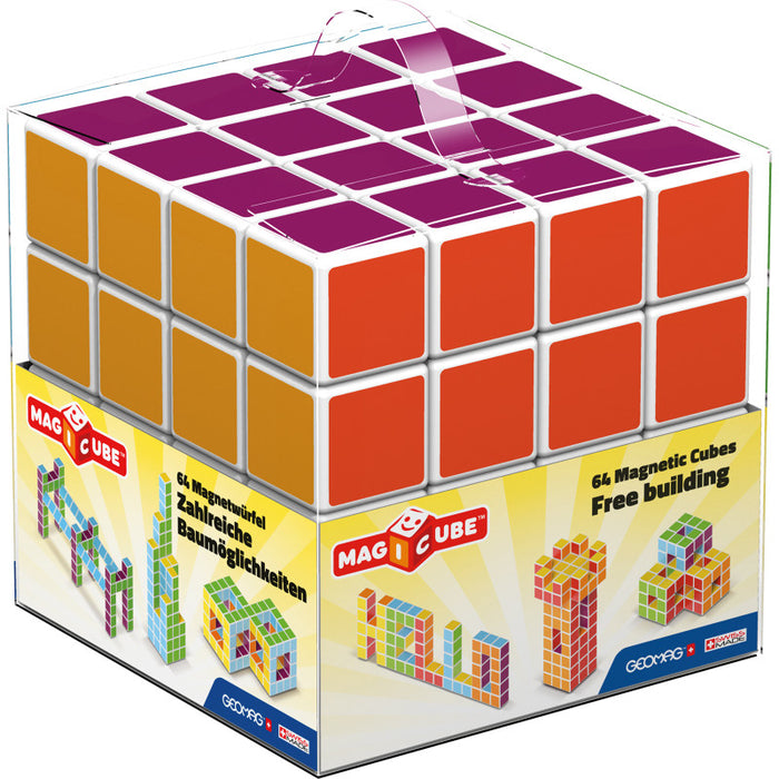 Geomag GMW129 Magicube&trade; - 64 Piece Multicolored Free Building Set