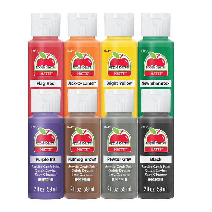 Apple Barrel APPPROMOABIII Acrylic Paint Matte, 2oz., 16-Piece Set
