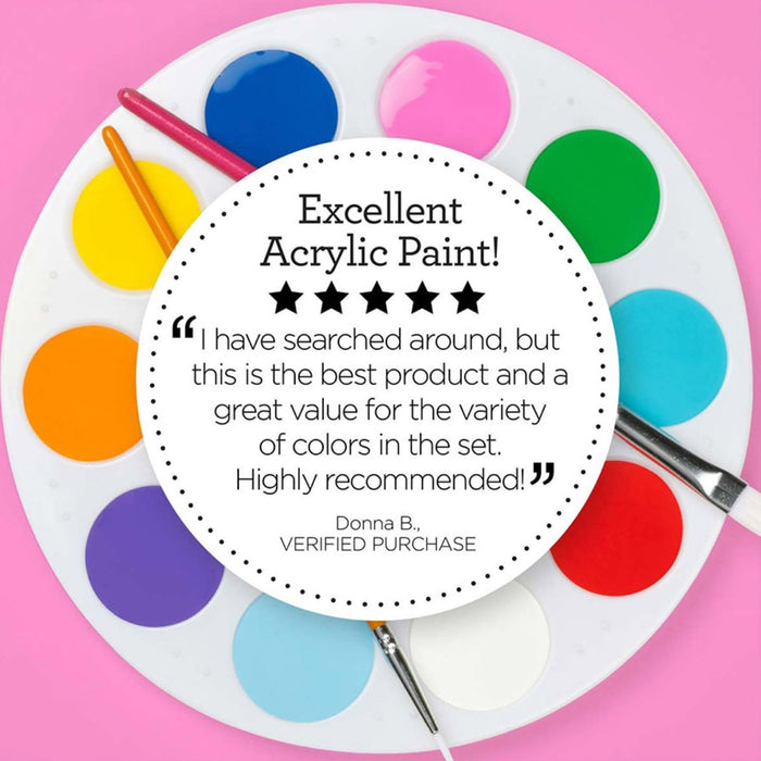 Apple Barrel APPPROMOTCK Acrylic Paint Set, 2oz., Trend Colors, 18-Piece Set