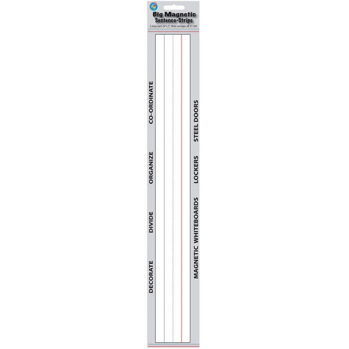Ashley Productions ASH11301 Big Magnetic Sentence Strips, 3" x 24", Pack of 5