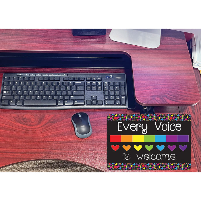 Smart Poly ASH12500 Computer Mouse Pad, 8" x 10", Every Voice is Welcome Here