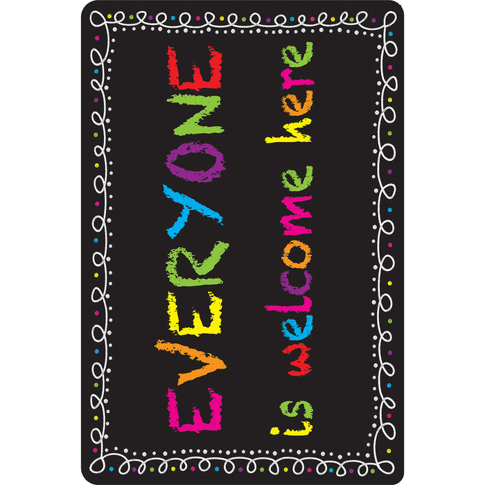 Smart Poly ASH12508 Computer Mouse Pad, 8" x 10", Everyone is Welcome Here, Chalk Loop