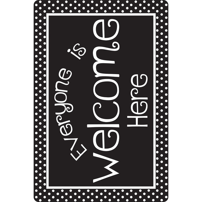 Smart Poly ASH12509 Computer Mouse Pad, 8" x 10", Everyone is Welcome Here, BW Dots
