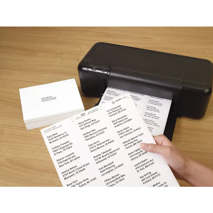 Avery AVE05160 Easy Peel Address Labels, Permanent Adhesive, 1" x 2-5/8", 3000 Labels
