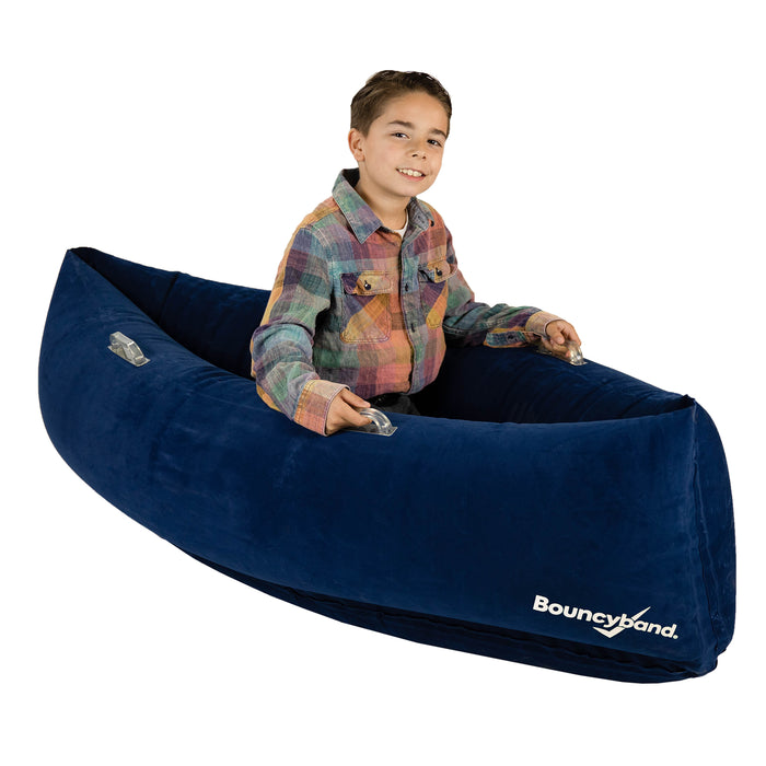 Bouncyband BBAPD60BU Comfy Hugging Peapod Sensory Pod, 60", Ages 6-12 Up to 3-5'1" Tall, Blue