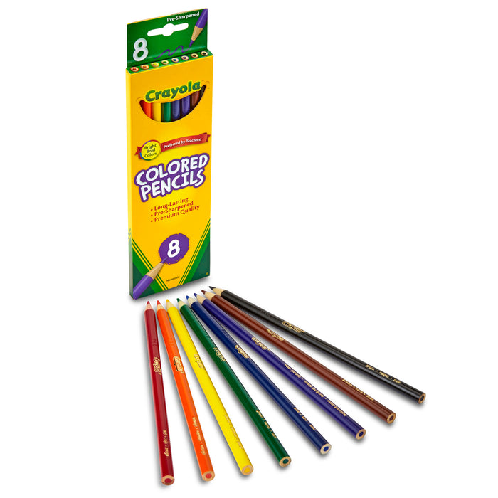 Crayola BIN4008 Colored Pencils, 8 Colors