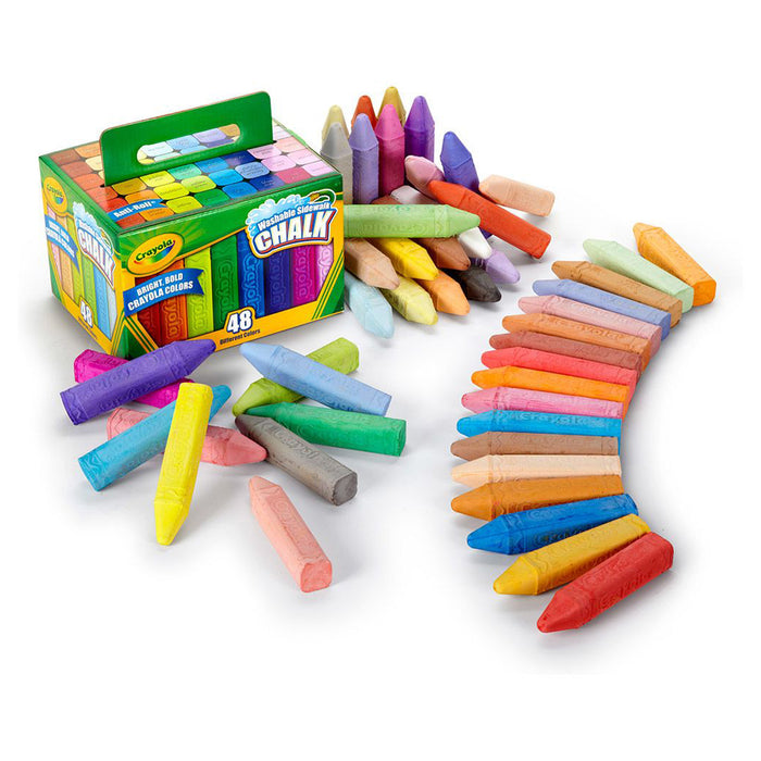 Crayola BIN512048 Washable Sidewalk Chalk, 48 Count