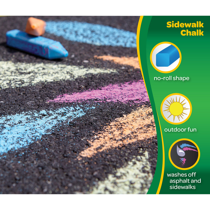 Crayola BIN512048 Washable Sidewalk Chalk, 48 Count