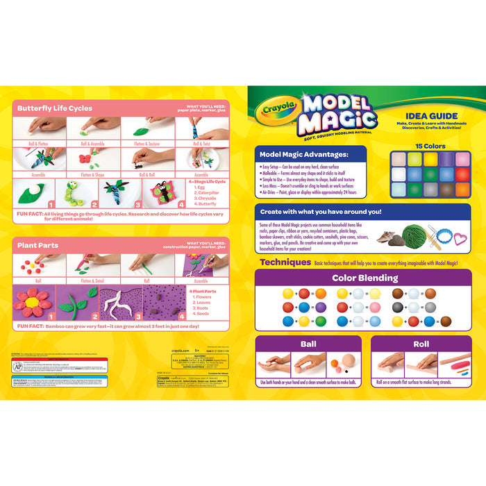 Crayola BIN570028 Model Magic, Modeling Clay Alternative, 15 Assorted Colors, 1 oz Packs, 30 Count