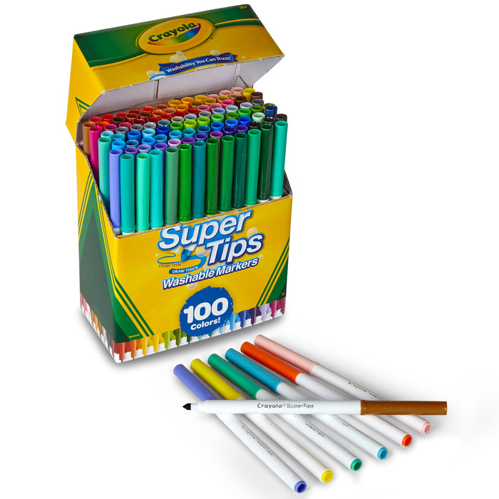 Crayola BIN585100 Washable Super Tips Markers, Pack of 100