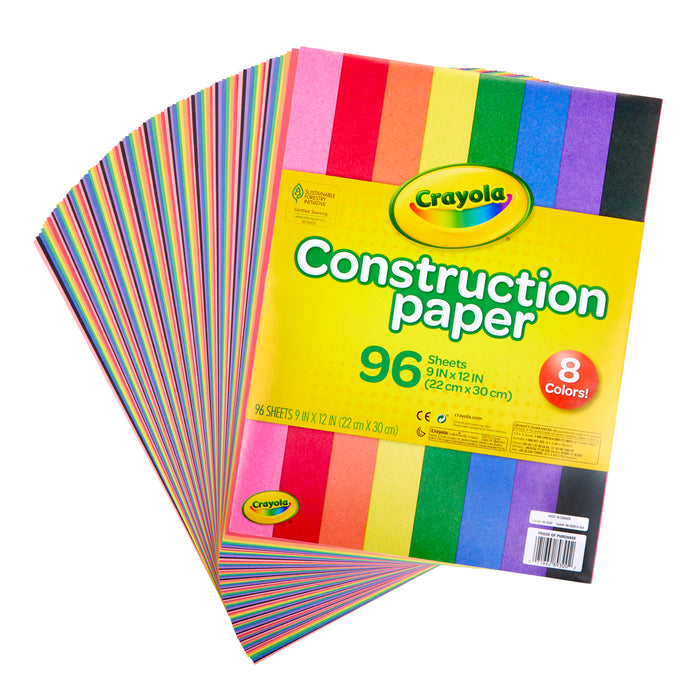 Crayola BIN993000 Construction Paper, 96 Sheets