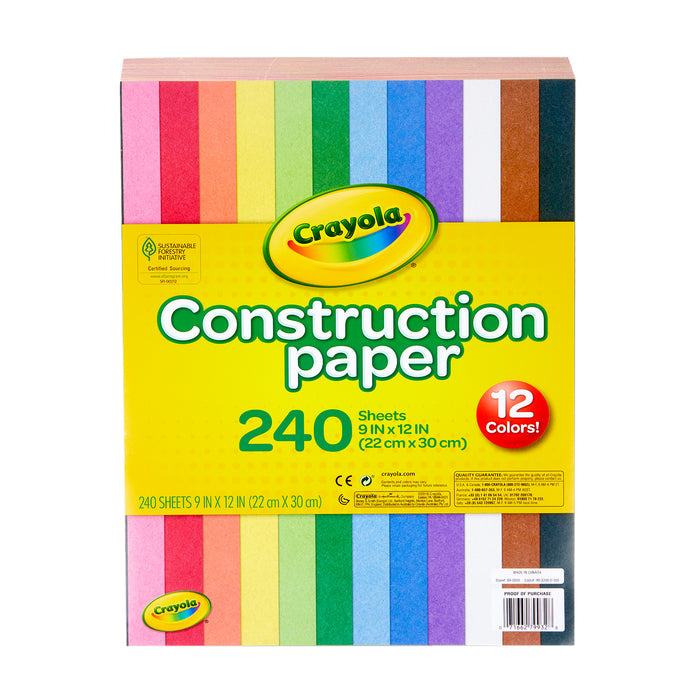Crayola BIN993200 Construction Paper, 240 Sheets