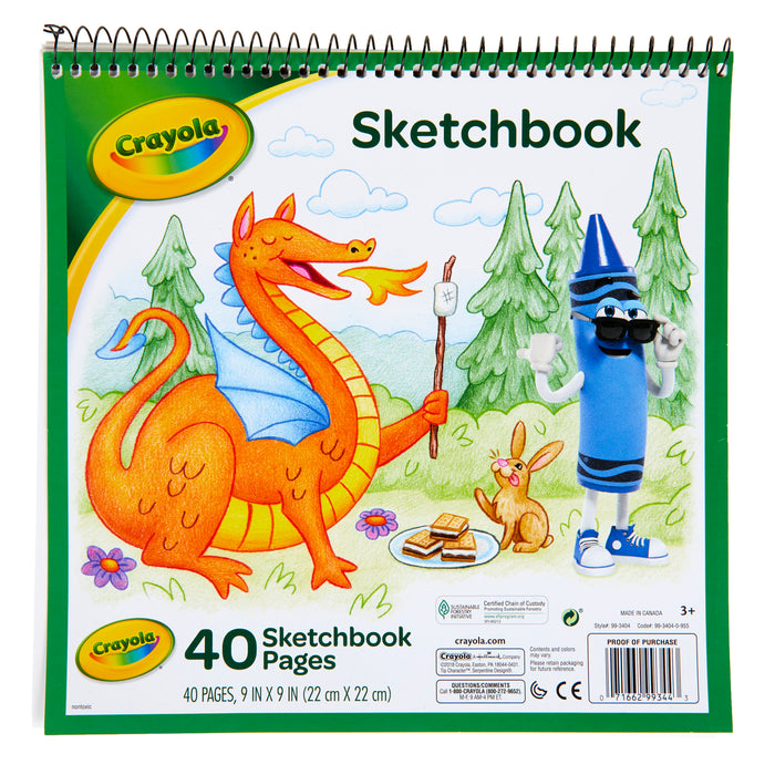 Crayola BIN993404 Kid's Sketchbook, 40 Pages