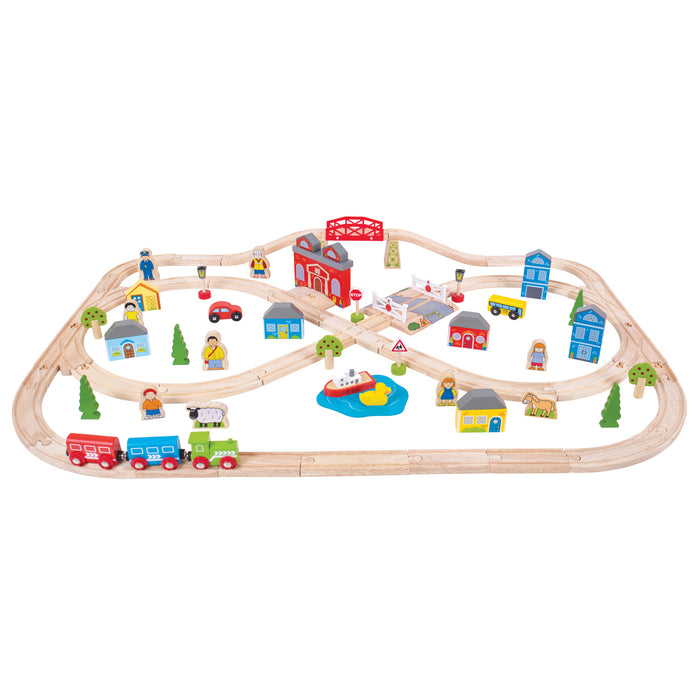 Bigjigs Toys BJT015 Rail Town & Country Train Set