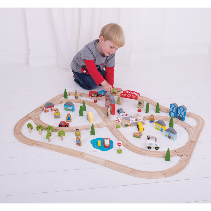 Bigjigs Toys BJT015 Rail Town & Country Train Set