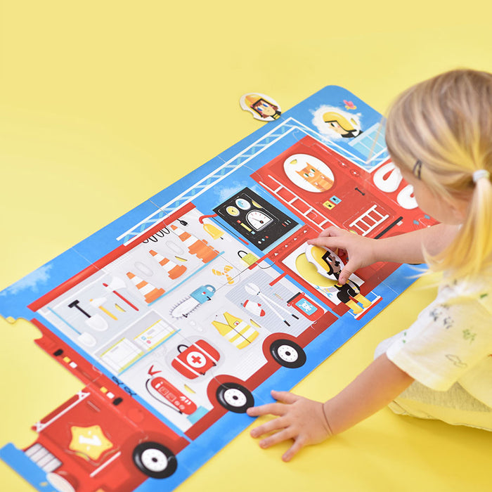 Banana Panda BPN49044 Make-a-Match Puzzle, Fire Truck