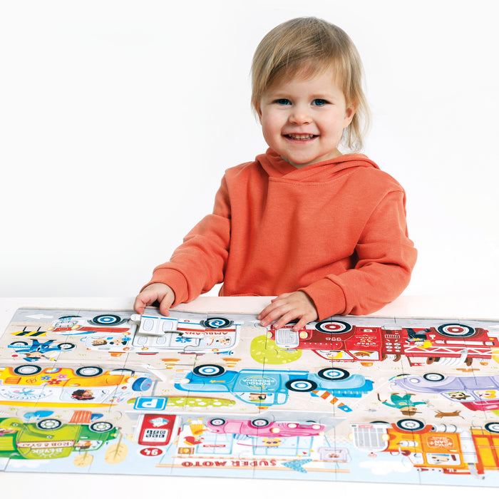 Banana Panda BPN49347 Moto Jumbo Puzzle Cars, 3+ Years