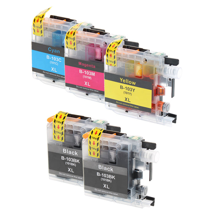 Brother Compatible Brother LC103 (LC103BK/LC103C/LC103M/LC103Y) InkJet Color Combo