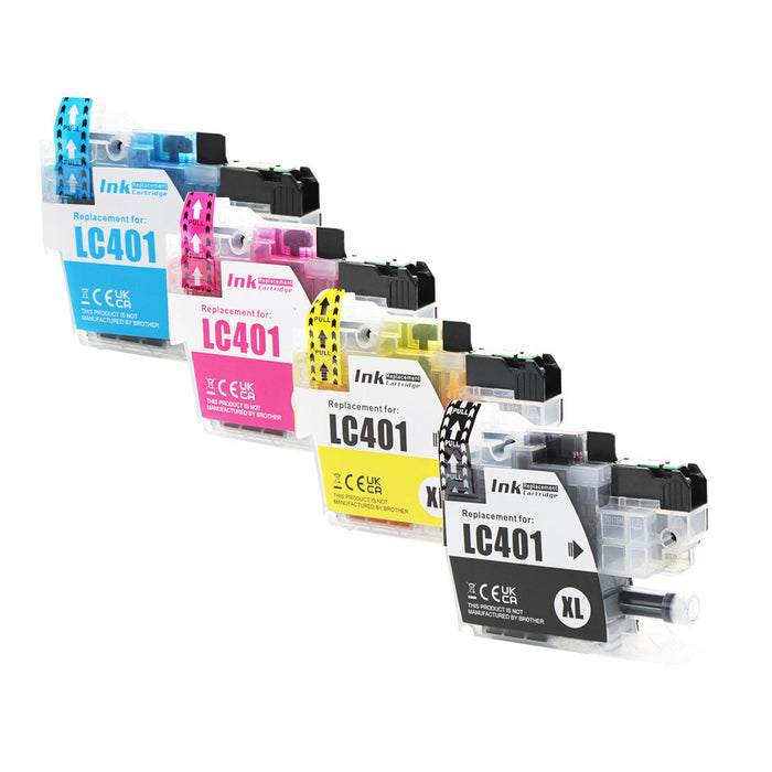 Brother Compatible LC401XL-4PK Ink Cartridge - Combo Pack - Black,Cyan,Magenta,Yellow