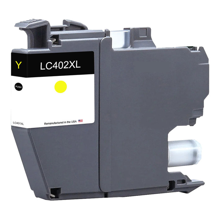 U.S. Remanufactured for Brother LC402XLY High Yield Yellow Ink Cartridge
