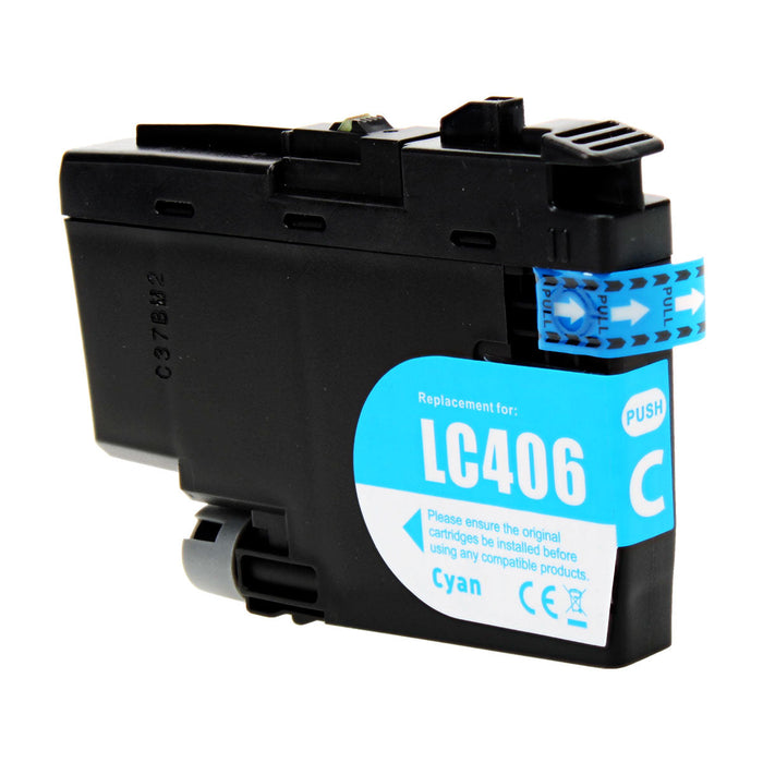 Brother Compatible LC406C Ink Cartridge - Single Pack - Cyan