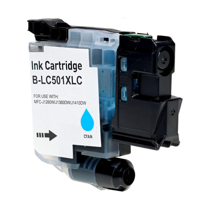 Brother Compatible LC501XLC High Yield Cyan Ink Cartridge