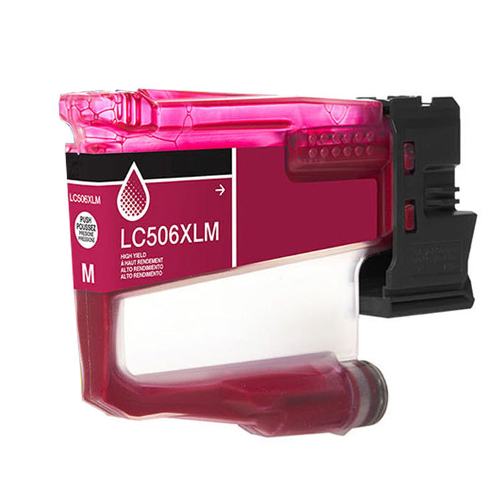 Compatible Brother LC506XLM Inkjet Cartridge, Magenta 1500 High Yield