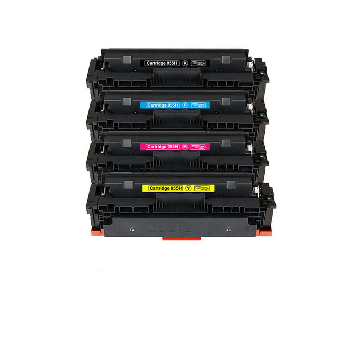 Compatible Canon 055H Black, Cyan, Magenta, Yellow Toner Cartridges