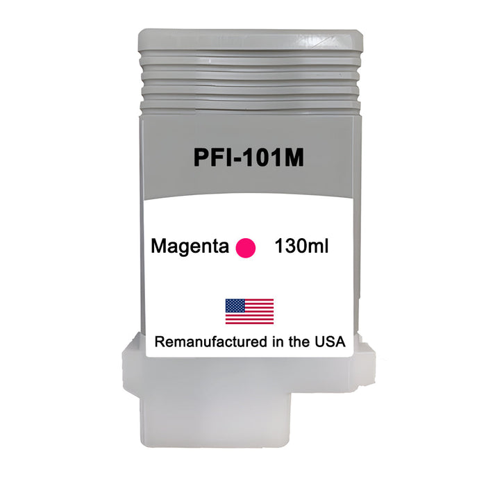 U.S. Remanufactured for Canon PFI-101M 130ml Magenta Ink Cartridge
