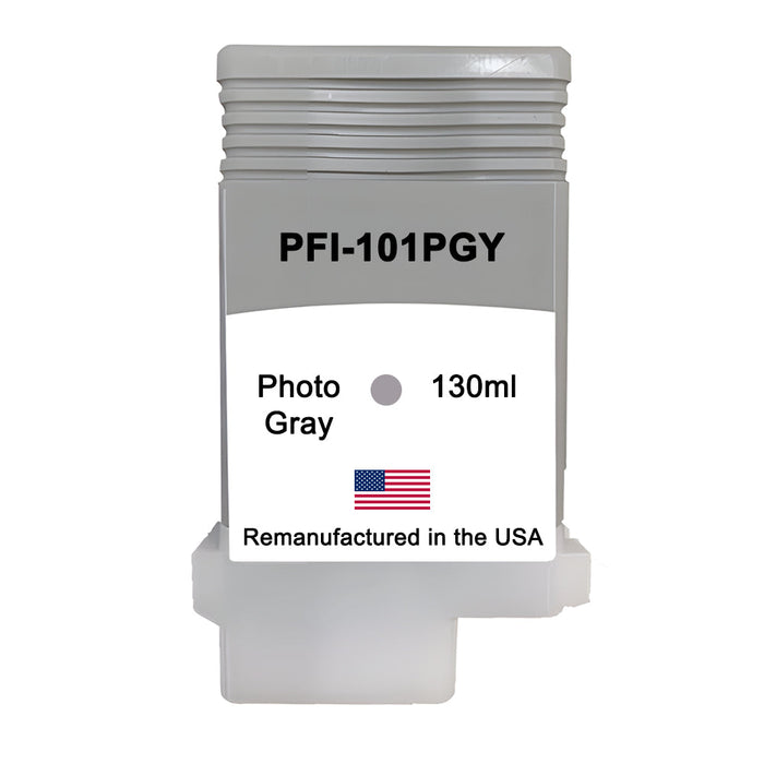 U.S. Remanufactured for Canon PFI-101PGY 130ml Photo Gray Ink Cartridge