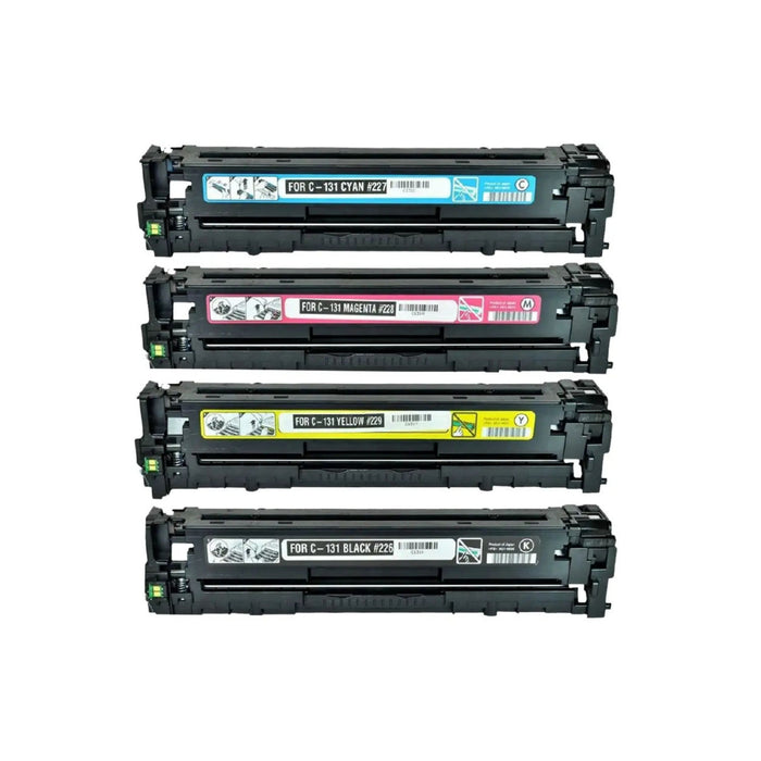 Compatible Canon 131 II Black, Cyan, Magenta, Yellow Toner Cartridges