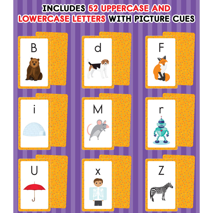 Brighter Child CD-0769646794 Alphabet Flash Cards, Upper and Lowercase Letter Recognition, 54 Cards