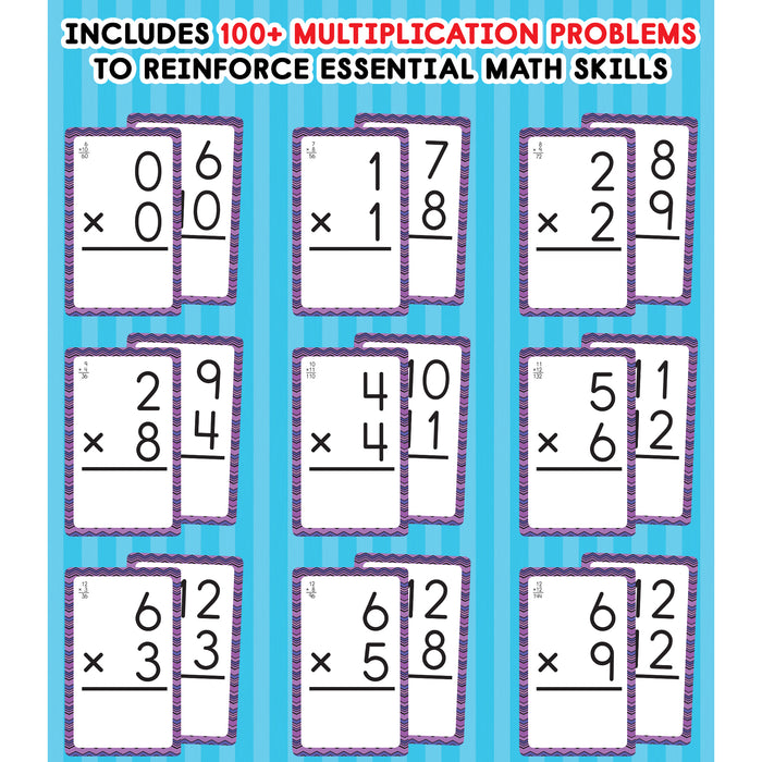 Brighter Child CD-0769677436 Multiplication 0 to 12 Flash Cards, 54 Cards