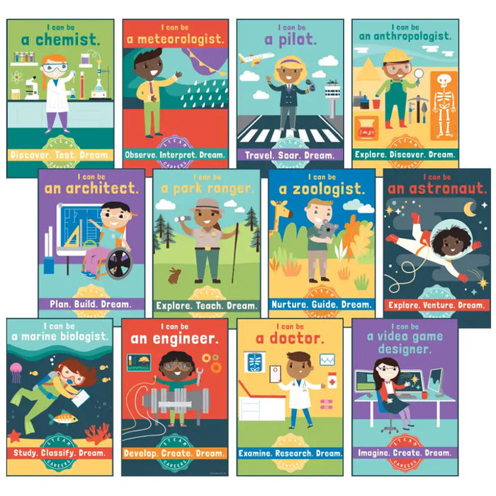 Carson Dellosa Education CD-110383 STEAM Careers Bulletin Board Set