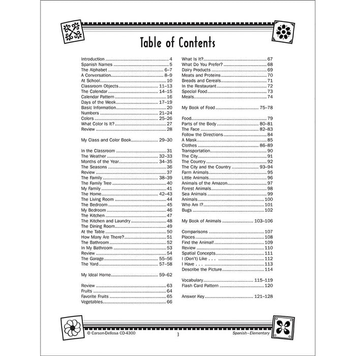 Carson Dellosa Education CD-4300 Skills for Success Spanish Resource Book, Grades K-5, Paperback