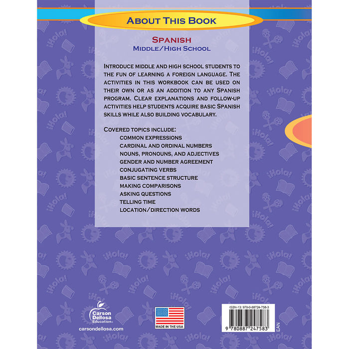 Carson Dellosa Education CD-4301 Skills for Success Spanish Resource Book, Grade 6-12, Paperback