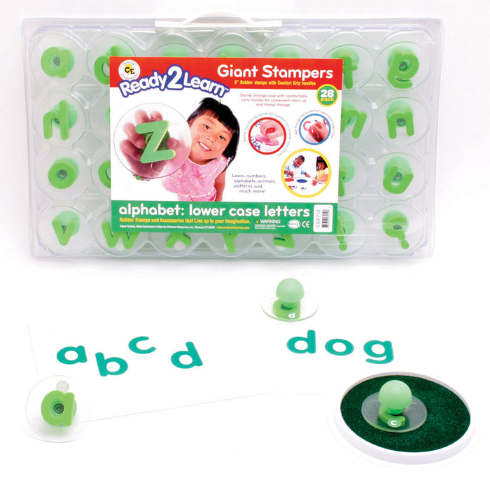 READY 2 LEARN CE-6713 Giant Stampers - Alphabet - Uppercase & Lowercase - Set of 56