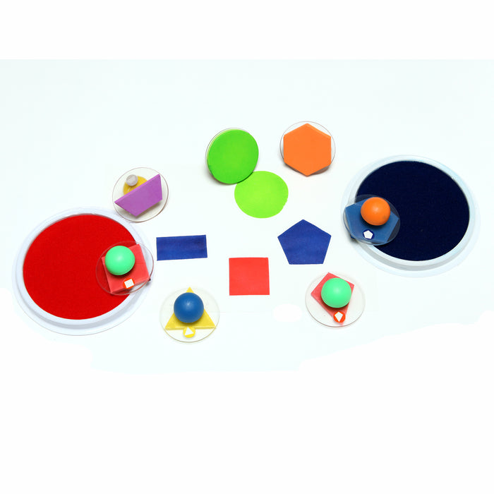 READY 2 LEARN CE-6735 Giant Stampers - Geometric Shapes - Filled In - Set of 10