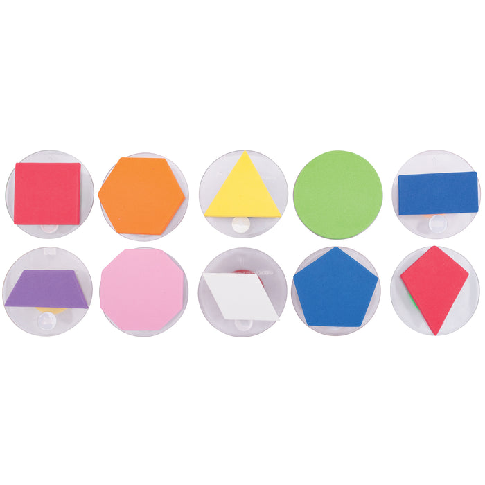 READY 2 LEARN CE-6735 Giant Stampers - Geometric Shapes - Filled In - Set of 10