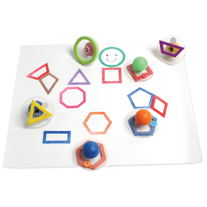 READY 2 LEARN CE-6736 Giant Stampers - Geometric Shapes - Outline - Set of 10