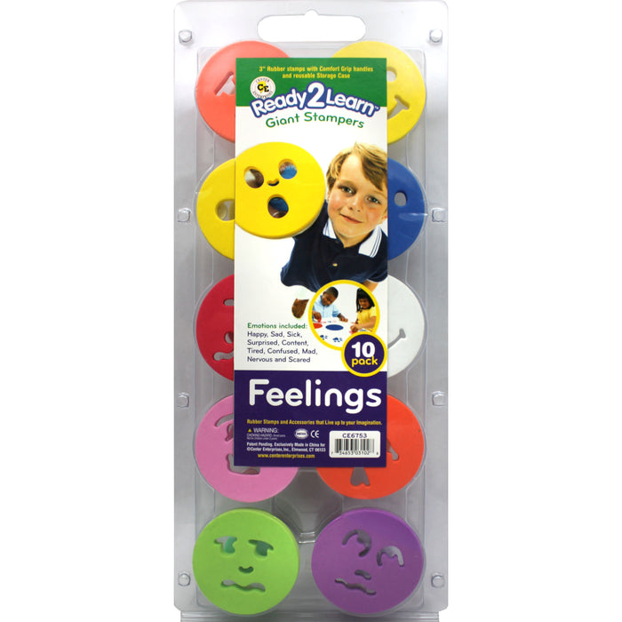 READY 2 LEARN CE-6753 Giant Stampers - Feelings - Set of 10