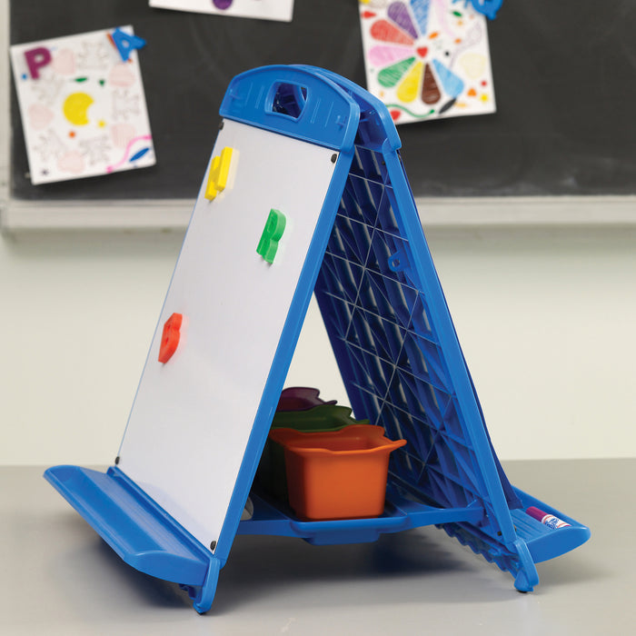 Copernicus CEPTTE100 Tabletop Easel with Dry Erase Boards, Pocket Chart, and Storage Tubs