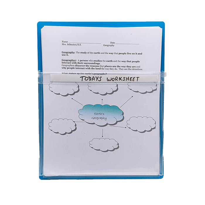 Charles Leonard CHL26400 Magnetic Pockets, 9.5"W x 11.75"H, 4 Assorted Colors Per Pack