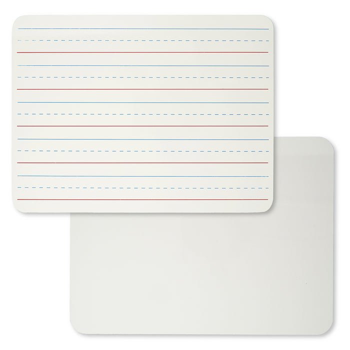 Charles Leonard CHL35030 Dry Erase Classpack, Plain/Primary Lined 2-Sided Boards, Markers & Erasers, Pack of 12