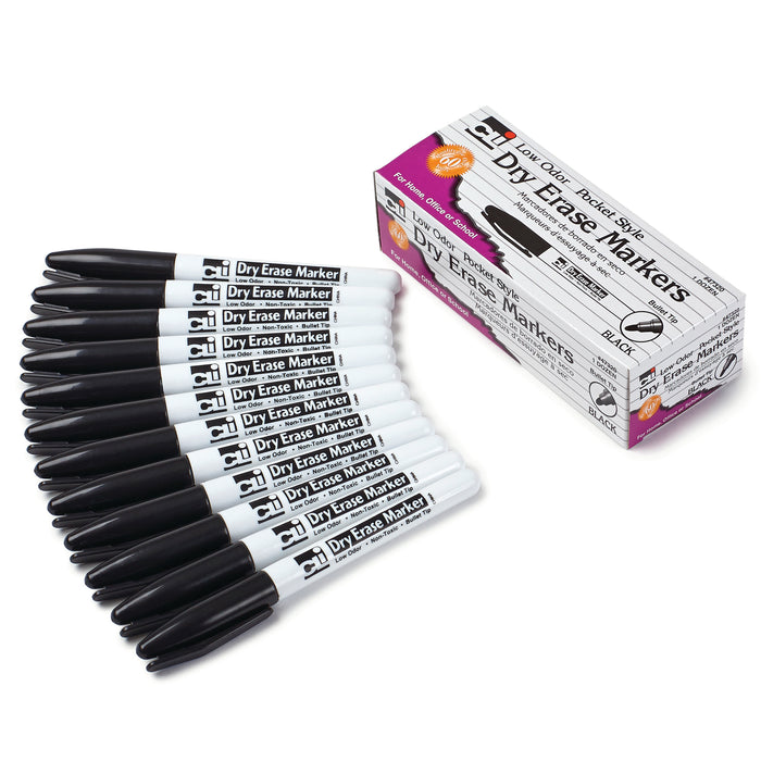 Charles Leonard CHL35036 Dry Erase Lapboard Class Pack, Plain 1-Sided Boards, Markers & Erasers, Pack of 12